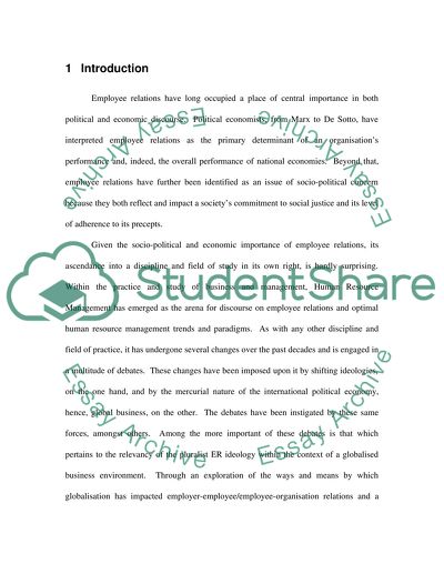 Managing Employee Relations