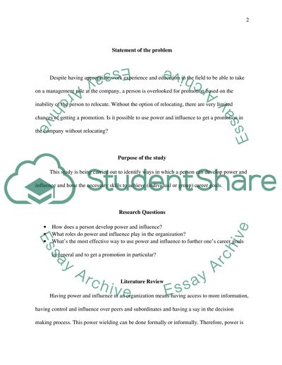 Power and Influence in the Organization