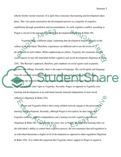 What Piagets and Vygotskys Theories Have in Common