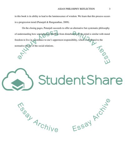 Asian philosphy reflection