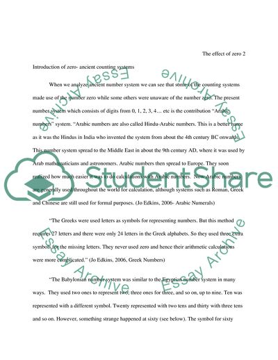 The Effect Zero Had on Calculation