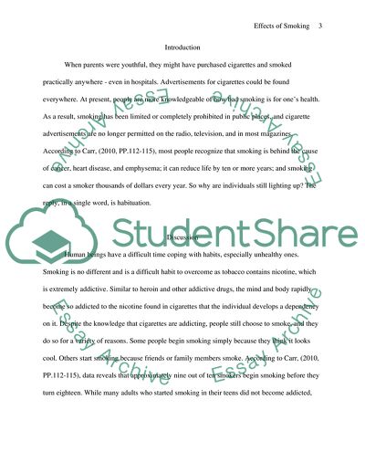 Effects of Smoking on the Human Body