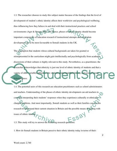 Self-perception of young female and male students from Somali ethnic group in Britain today