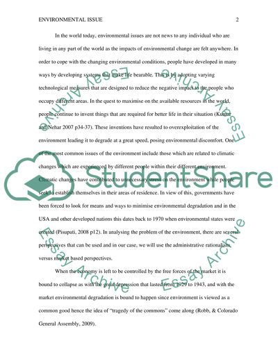 Environmental Issue in the World Today