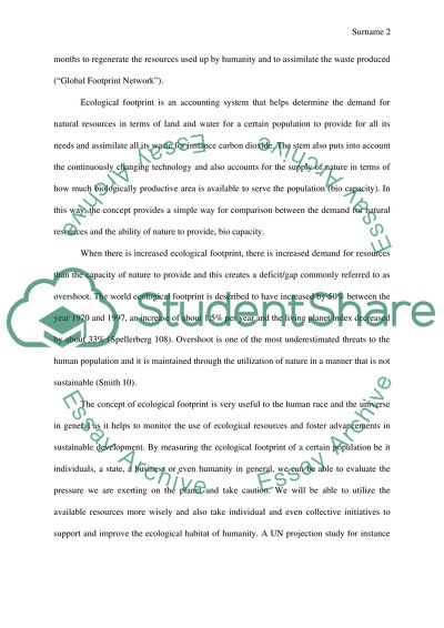 Ecological Footprints