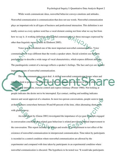 Nonverbal Communication