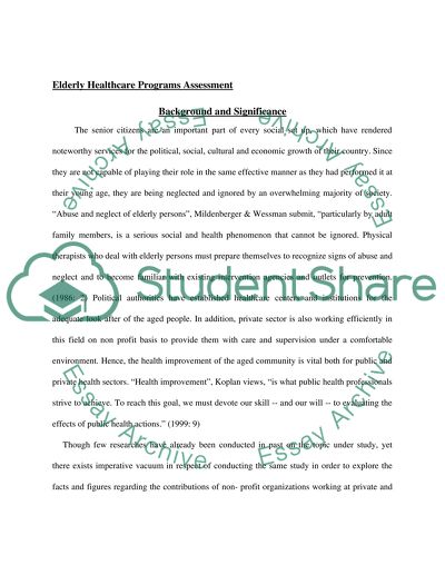 Evaluation Proposal on Health Problems