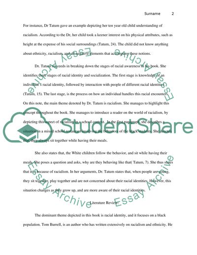 Comparison and Contrast Events in Relation to Racialism