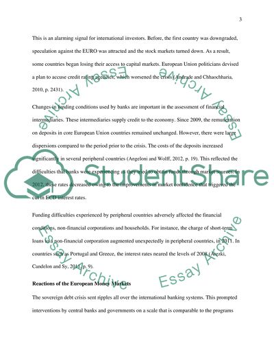 The European Sovereign Debt Crisis