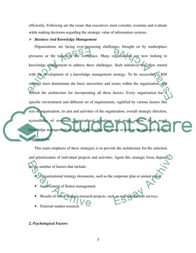 Strategic Value of Information Systems