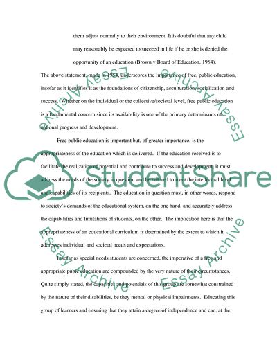 Free Appropriate Public Education