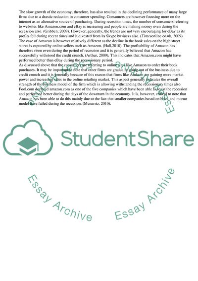 Amazon and eBay during Recession Period