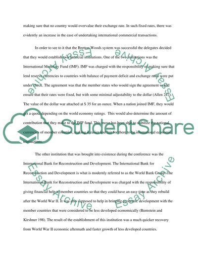 Bretton Woods international monetary system