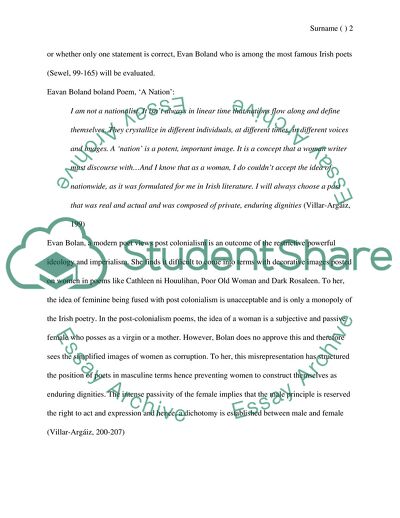 Modern Irish Poetry Focusing on Postcolonial Theory