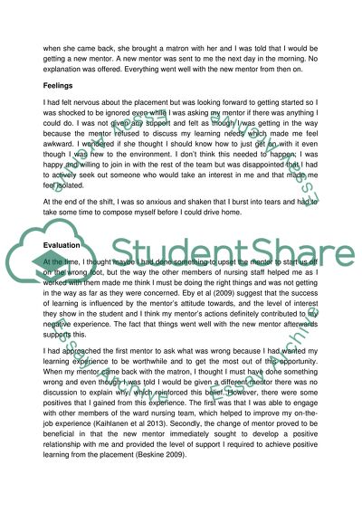 reflection on placement essay