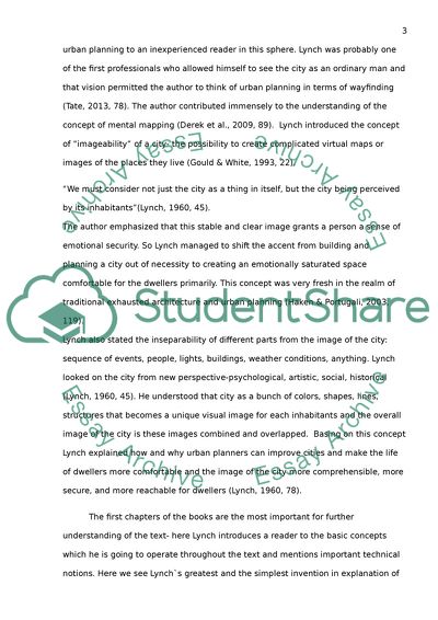 The Image of the City by Kevin Lynch and The World in a Shopping Mall by Margaret Crawford