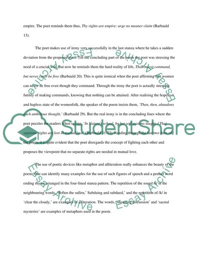 Anna Letitia Barbaulds The Rights of Woman