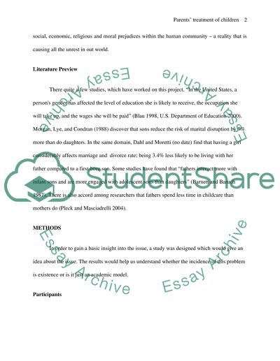 How Parents Treat Sons And Daughters Differently