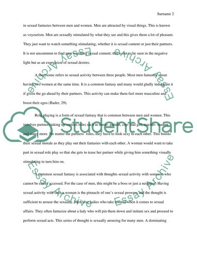 The Use of Sexual Fantasies in Relationship