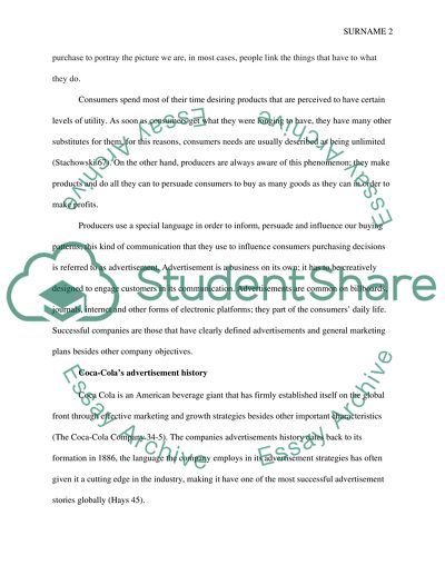 Changing Language Patterns in Coca-Colas Advertisement