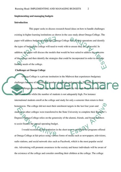 Implementing and Managing Budgets