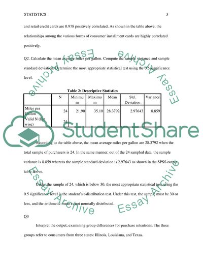 3 questions - statistics related