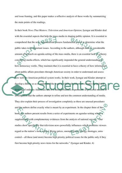 Media and Public Opinion