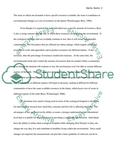 The Concept of the Ecological Footprint