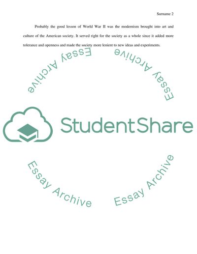 The Greatest Lesson of World War II