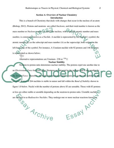 Radioisotopes as Tracers in Physical, Chemical, and Biological Systems
