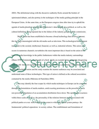 Media Policy in Europe