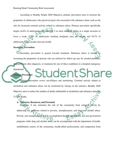 Community Risk Assessment