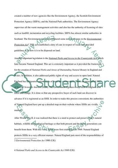 Nature Conservation Legislation in the UK