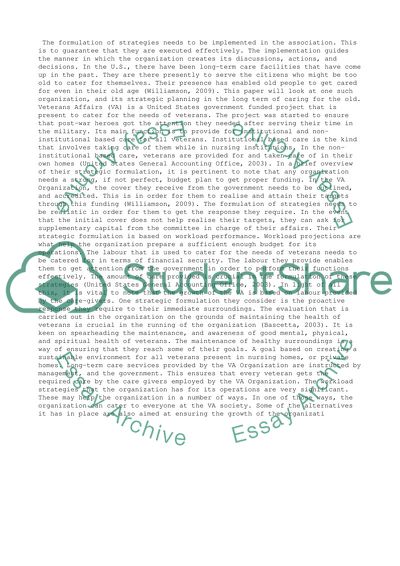 Strategy Formulation for the Long-Term Care Facility