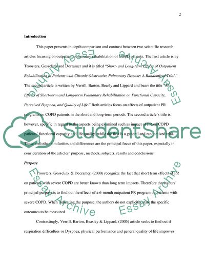 Compared Articles: Rehabilitation Aspect