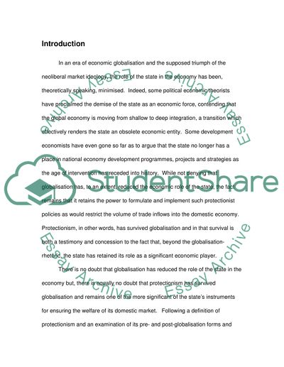 An Era of Economic Globalisation