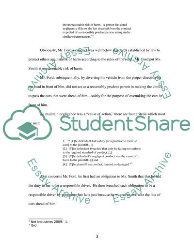 Report and Letter Concerning Law Case Study