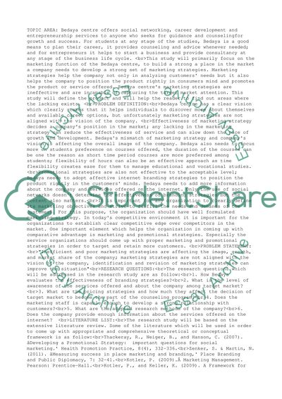 Poor marketing strategies at Bedaya center