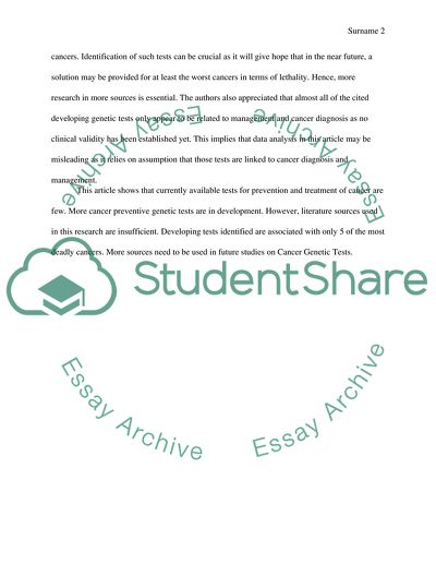 Biology journal report