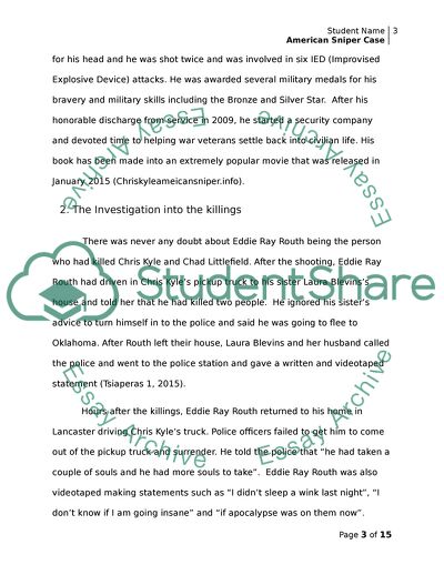 Analysis of the American Sniper Case