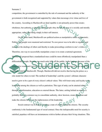 European Political Theory by Niccolo Machiavelli