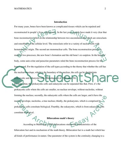 Mathematical model of bone remodeling