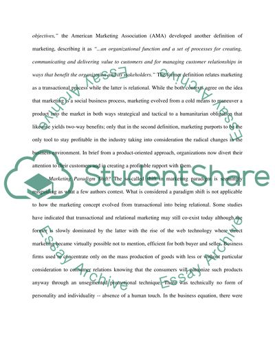 The Development of the Marketing Thought