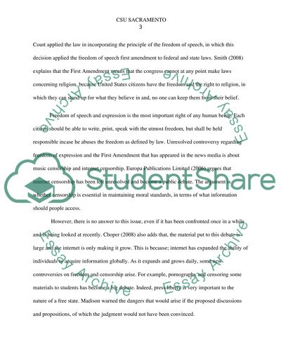 Explaining an Ongoing Controversy Regarding the Freedom of Expression