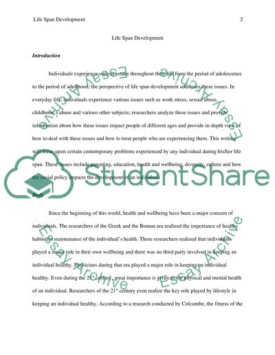 Life Span Development, Parenting, and Education