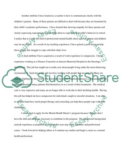 The Field of Professional Mental Health Care