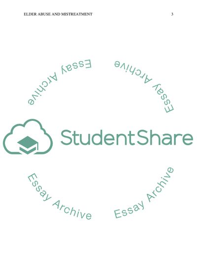 Elder Ause and Mistreatment