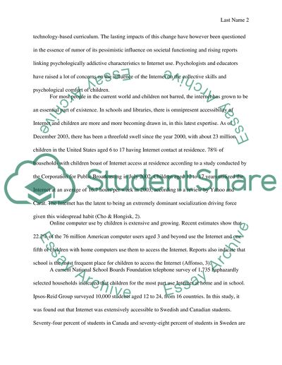 Are Children More Socialized because of the Internet