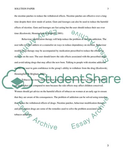 Measures to Minimize the Use of Cigarette Smoking