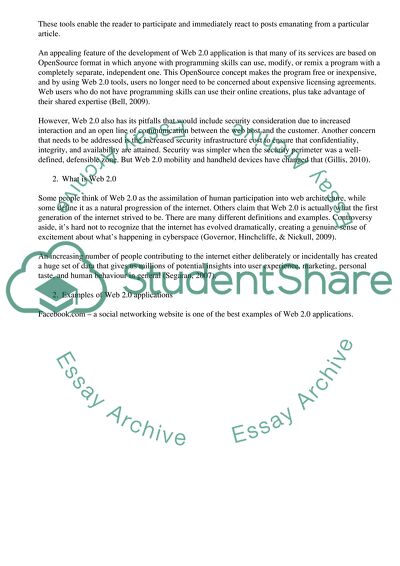 Critical Analysis of Web 2.0 Applications